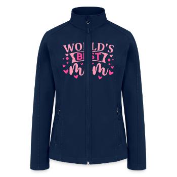 World s best mom mother's day gift - Women’s Soft Shell Jacket - navy - Front