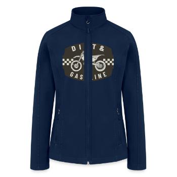 Dirt Gasoline Cross Bike Motorsport - Women’s Soft Shell Jacket - navy - Front