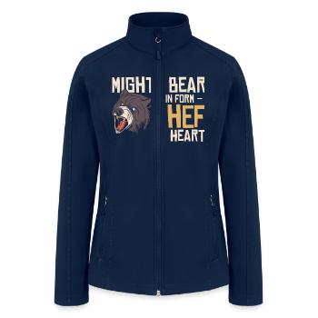 Chef Beast Animal Lover Bear Cooking Meals - Women’s Soft Shell Jacket - navy - Front