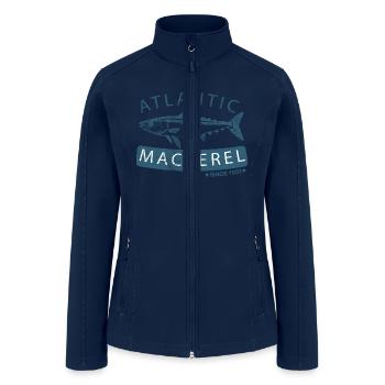 Atlantic mackerel fishing bait fisher man - Women’s Soft Shell Jacket - navy - Front