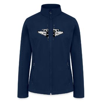 Art by Kids - Fighter Jet - Women’s Soft Shell Jacket - navy - Front