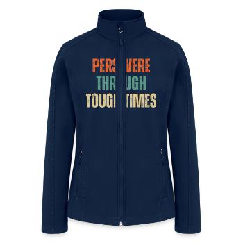 Inspirational and Motivational Quotes for Success - Women’s Soft Shell Jacket - navy - Front