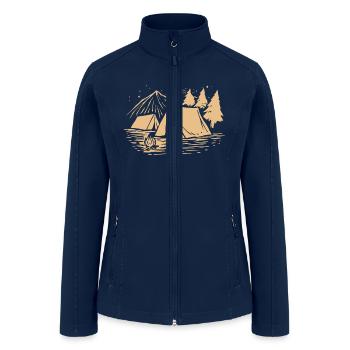CAMPING CREAM - Women’s Soft Shell Jacket - navy - Front