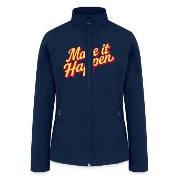 Make it Happen - Women’s Soft Shell Jacket - navy - Front