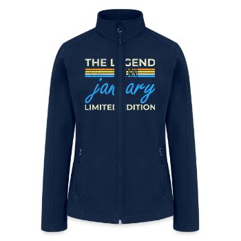 The Legend Born In January - Women’s Soft Shell Jacket - navy - Front