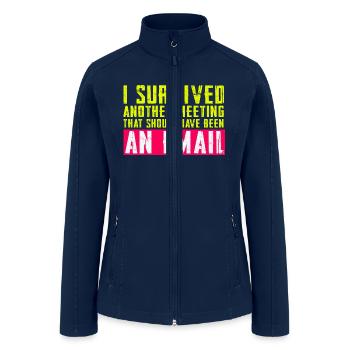 Funny saying for office, job & work - Women’s Soft Shell Jacket - navy - Front