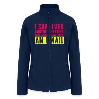 Funny saying for office, job & work - Women’s Soft Shell Jacket - navy - Front