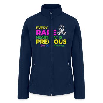 Precious Heartbeats Rare Disease Awareness - Women’s Soft Shell Jacket - navy - Front