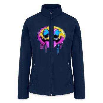 Bubble smiling art designs for beauty.All T-shirts - Women’s Soft Shell Jacket - navy - Front