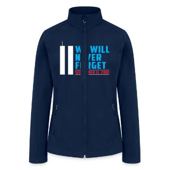 911 Never forget - Women’s Soft Shell Jacket - navy - Front