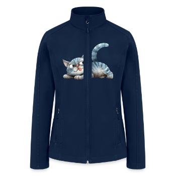 Funny Cat - Women’s Soft Shell Jacket - navy - Front