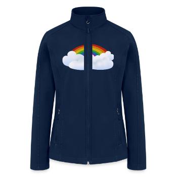 Clouds and rainbow - Women’s Soft Shell Jacket - navy - Front