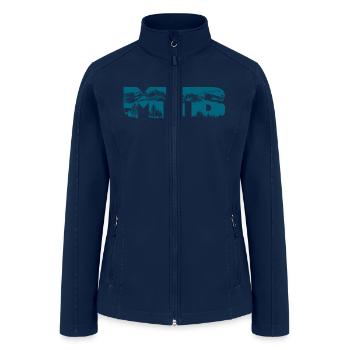 MTB Landscape petrol - Women’s Soft Shell Jacket - navy - Front