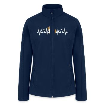 Heartbeat Frequency Guinea Pig Guinea Pig - Women’s Soft Shell Jacket - navy - Front