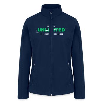 Made of Unlimited Differential Diagnoses – Funny - Women’s Soft Shell Jacket - navy - Front