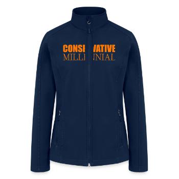Conservative Millennial - Women’s Soft Shell Jacket - navy - Front
