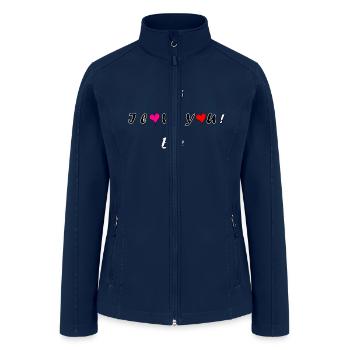 funny loving t-shirt - Women’s Soft Shell Jacket - navy - Front