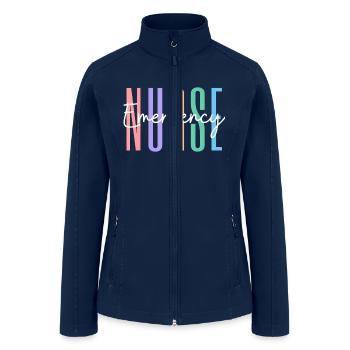 ER Nurse Emergency Room Nurse Registered Nurse - Women’s Soft Shell Jacket - navy - Front