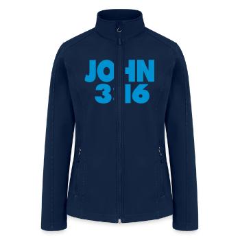 JOHN 3:16 - Women’s Soft Shell Jacket - navy - Front