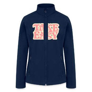 Take it easy - Women’s Soft Shell Jacket - navy - Front