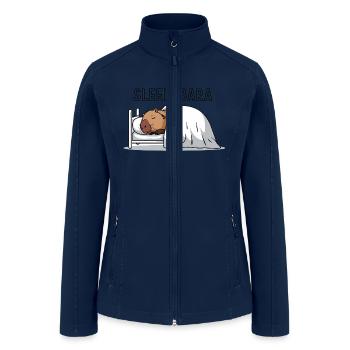 Capybara Official Sleep Nightgown Sleepybara - Women’s Soft Shell Jacket - navy - Front