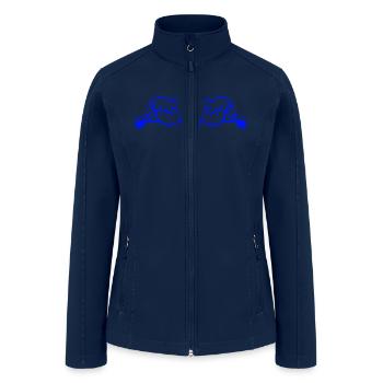 2 Horse hidden behind fence Wall Friends Pony Team - Women’s Soft Shell Jacket - navy - Front