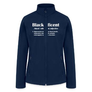 Blacknificent Afro African Pro Black History - Women’s Soft Shell Jacket - navy - Front