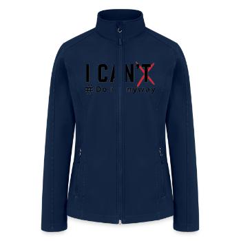 Get over atychiphobia- I can do it anyway - Women’s Soft Shell Jacket - navy - Front