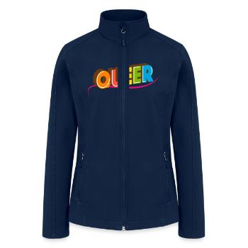Queer Typo for Pride Month Equal Rights LGBTQ - Women’s Soft Shell Jacket - navy - Front