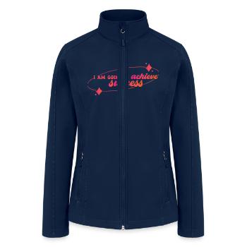 Achieve success motivational quotes - Women’s Soft Shell Jacket - navy - Front