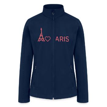I love Paris - Women’s Soft Shell Jacket - navy - Front