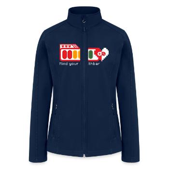 Mind your healthbar - Women’s Soft Shell Jacket - navy - Front