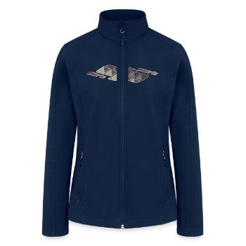 djp extrusion depth earth - Women’s Soft Shell Jacket - navy - Front