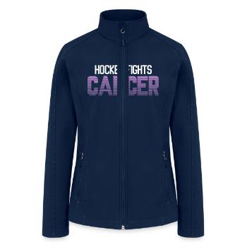 Hockey Fights Cancer - Women’s Soft Shell Jacket - navy - Front