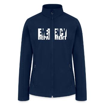 Emergency Department Word Art - Women’s Soft Shell Jacket - navy - Front