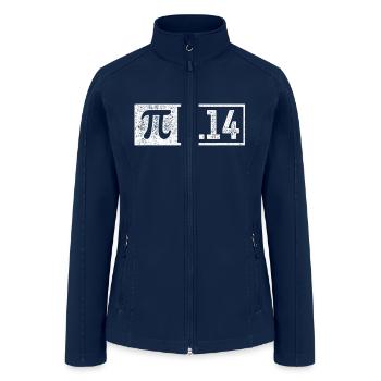 Pi Shirt for Teacher Vintage 3.14 Pi - Women’s Soft Shell Jacket - navy - Front