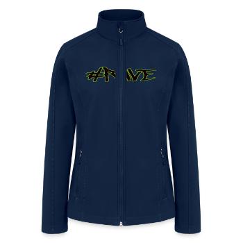 the RAVE Hashtag - Women’s Soft Shell Jacket - navy - Front