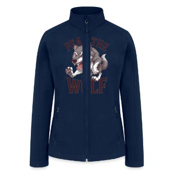 Howling Wolf Spirit - Women’s Soft Shell Jacket - navy - Front