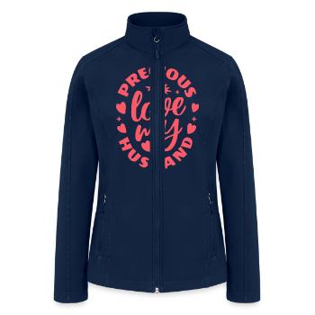 Precious love my husband - Women’s Soft Shell Jacket - navy - Front