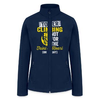 Cell Tower Climber Climbing Technician Art - Women’s Soft Shell Jacket - navy - Front