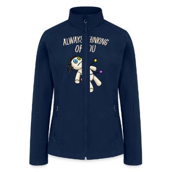 Funny Voodoo Doll Revenge Love Thinking Of You - Women’s Soft Shell Jacket - navy - Front