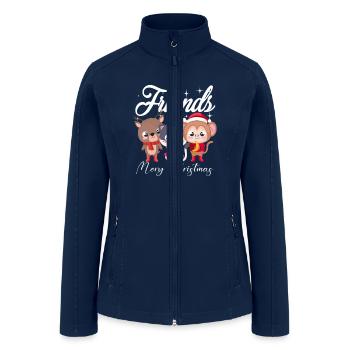 Best Friends Christmas - Women’s Soft Shell Jacket - navy - Front