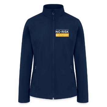 NO RISK NO STORY - Women’s Soft Shell Jacket - navy - Front
