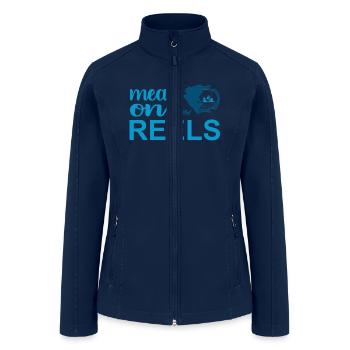Meals on REELS - Women’s Soft Shell Jacket - navy - Front