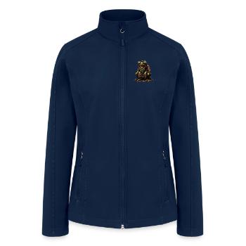 Slime Toad Monster – Creepy Hooded Swamp Creature - Women’s Soft Shell Jacket - navy - Front