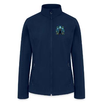 Neon Alpha Howler – Electric Werewolf Rage - Women’s Soft Shell Jacket - navy - Front