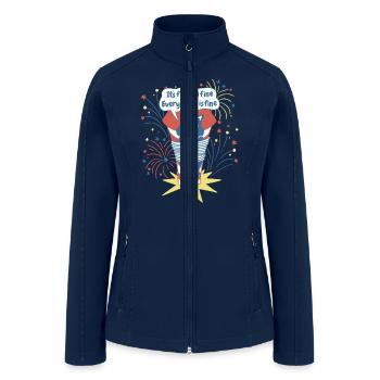 I'm Fine Everything is Fine T-Shirt - Women’s Soft Shell Jacket - navy - Front