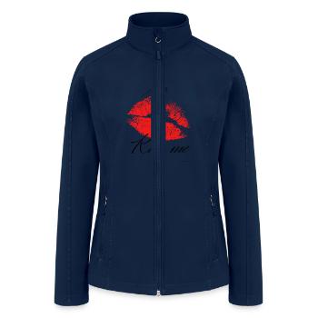 So, kiss me! - Women’s Soft Shell Jacket - navy - Front