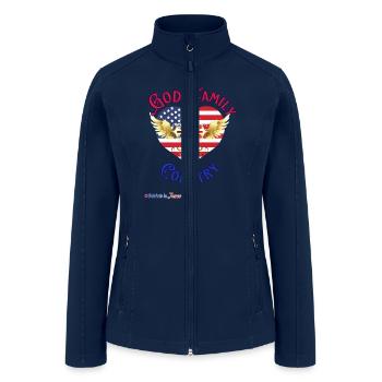 God Family Country - Women’s Soft Shell Jacket - navy - Front