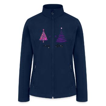 Merry Xmas Chistmas Season Merry Chistmas - Women’s Soft Shell Jacket - navy - Front